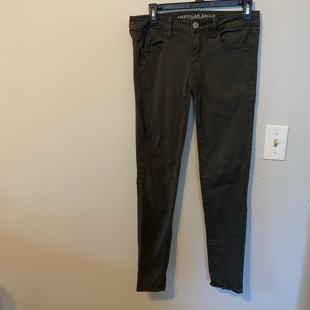 Green super stretch jeans
